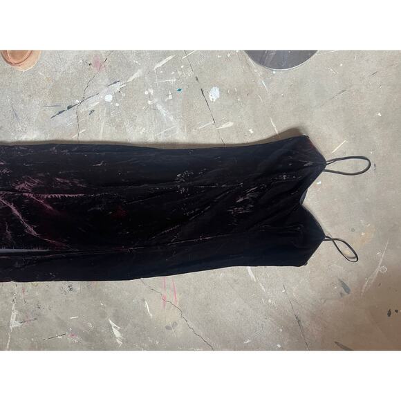 Velvet Goth Formal 90s Dress, Crushed Velvet, Prom Party Cocktail - Picture 3 of 7